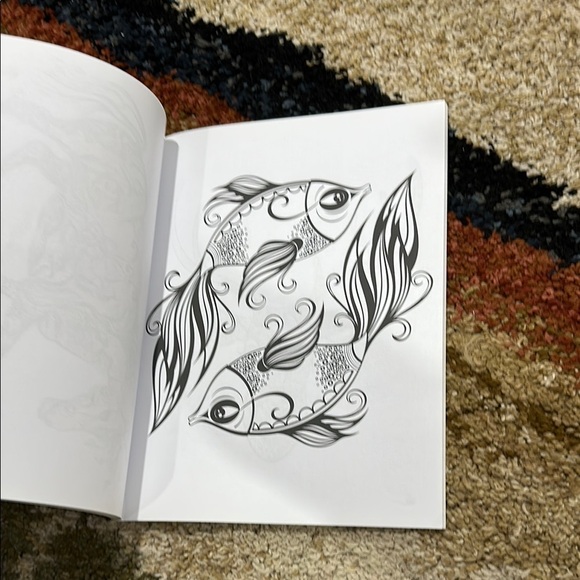 Blue Star Adult Coloring Book with Animal Designs Stress Relieving Anxiety NWT - Picture 5 of 9